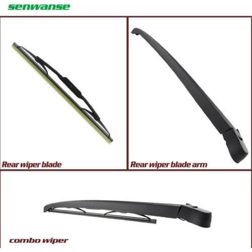 Senwanse 12 Rear Wiper Bade and Arm for Audi A6 AF C6 2004-2011 back windshield windscreen wiper blade