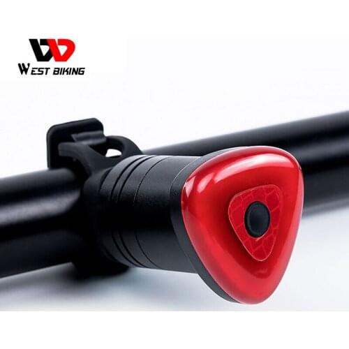 WEST BIKING Bicycle Lights IPX6 Waterproof MTB Road Bike Taillight Start/Stop Brake Auto Sensing Lamp Cycling Warning Lights