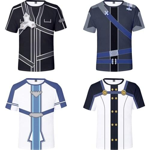 Japanese Anime 3d T Shirts Sword Art Online SAO Cosplay Men Women T-shirt Tops Short Sleeve 3D T-shirts Tee Shirt Streetwear 4XL