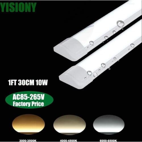 YISIONY 30CM 10W Freeship Slim Linear Lights Tube Office Ceiling LED Shop Lamp Fixture Indoor Lightings светильник на кухню