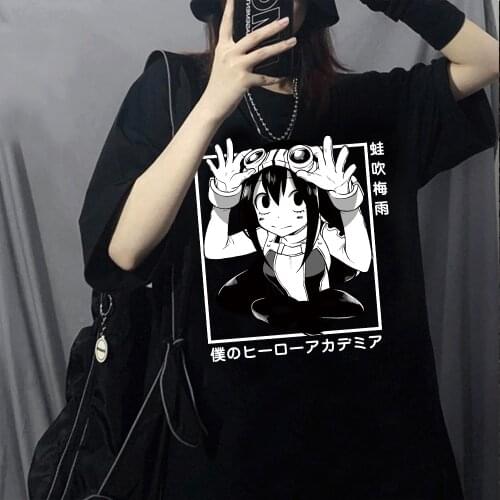 My Hero Academia T Shirt Women Kawaii Cartoon Tsuyu Asui Froppy Graphic Tees Funny Anime Boku No Hero Academia T-Shirt