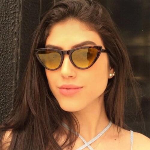 Cat Fashion Women Sunglasses Super Star Brand Designer Small Full Frame Triangle Steampunk Sun Glasses Unique Grils 2017