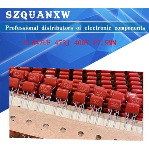 10PCS CBB 400V473J 0.047UF 47NF Pitch 7.5MM 400V 473J CBB Polypropylene film capacitor