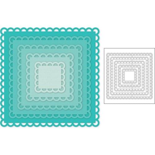 2020 New Rectangle Square Frame Nesting Metal Cutting Dies For DIY Making Layered Greeting Card Cut Paper Scrapbooking No Stamps