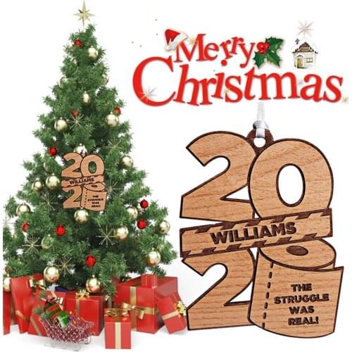 2020 Christmas Tree Hanging Christmas Ornaments Decorations Personalized Christmas Toilet Paper Crisis Decorations