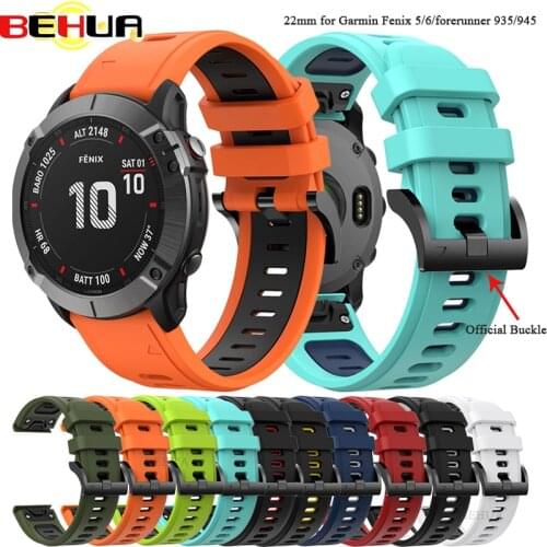 22mm Wristband Quick Release Replacement Strap for Garmin Fenix 5 5 Plus 6 6 Pro GPS Smartwatch Easy Fit Belt Bracelet Watchband