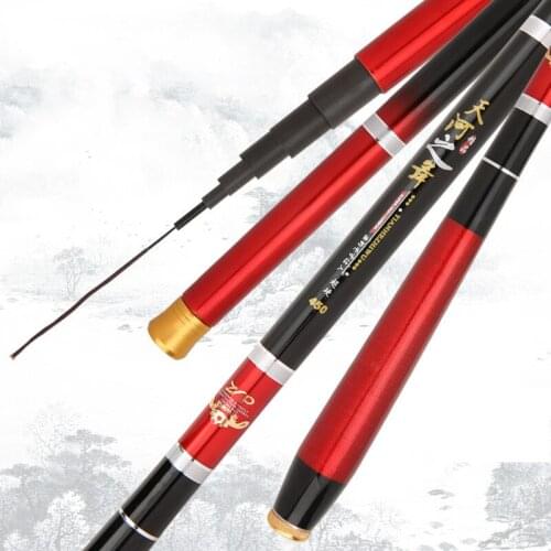 3.6m 4.5m 5.4m 6.3m 7.2m Stream Rod Carbon Telescopic Fishing Canne Short Section Carp Fishing Pole Vara De Pesca Fishing Tackle