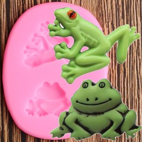 3D Frog Toad Silicone Mold Animals Fondant Molds DIY Party Cake Decorating Tools Candy Polymer Clay Chocolate Gumpaste Moulds