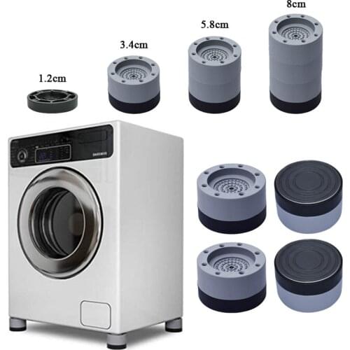 4Pcs Anti Vibration Feet Pads Washing Machine Rubber Mat Anti-Vibration Pad Dryer Universal Fixed Non-Slip Pad Increase By 8 Cm