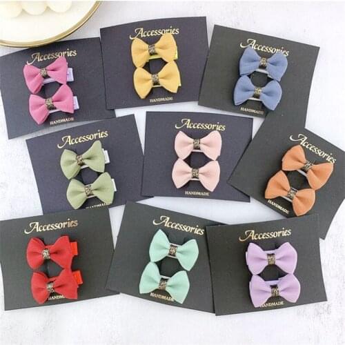 5set/lot New Cute Creative Classic All-match Small Bowknot Girl Hair Clips Kids Hairpins Children Hair Accessories Hair Rope