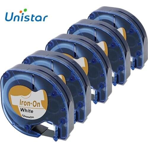 5PCS/Lot Compatible forDymo Letratag Label Tape 18771 18770 18768 18769 Iron-On Fabric Label Tapes for Dymo Letratag Label Maker