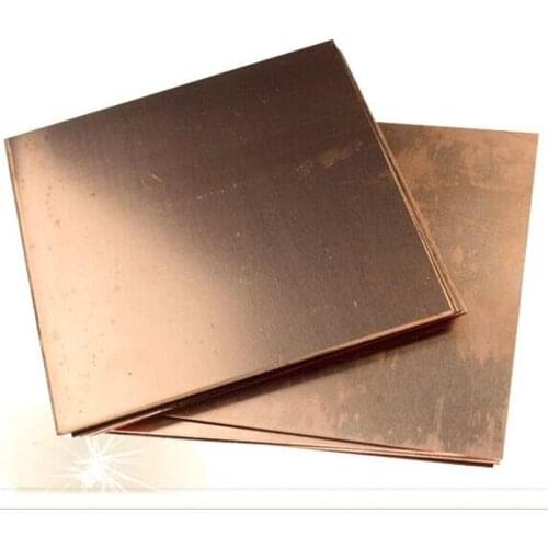 99.9% Copper Cu Metal Sheet Plate Nice Mechanical Behavior and Thermal Stability 100x100x1.5mm 1pcs