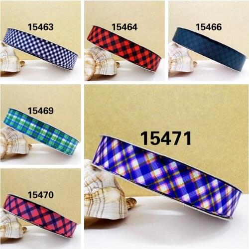 Free shipping 50 yard grid printed grosgrain ribbon 15471