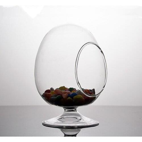 Free Shipping Small Packing Cup Shaped Glass Terrarium Vase Microscape Hydroponic Plants Wedding Decoration