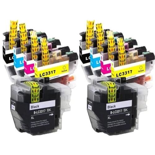 10PK LC3317 compatible Ink Cartridge for Brother MFCJ5330,5730,6530,6730,6930 Printer