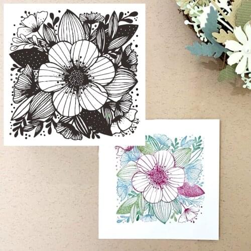 Flower NEW 2020 Clear Stamps Seal For DIY Scrapbooking/Flowers Bullet Journal Rubber Stamp Sentiment Photo Album Card Making