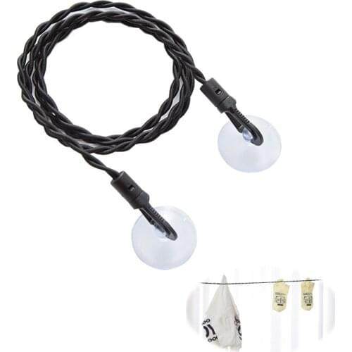 2.5M Travel Clothesline Business Outdoor Camping Drying Tools Non-Slip Clothes Line Windbreak Slip Suction Cup Elastic Rope