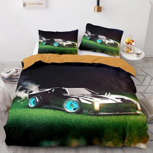 Game Rocket League Bedding Set Bedspread Single Twin Full Queen King Size Car Bed Set Childrens Bedroom Duvetcover Design 10