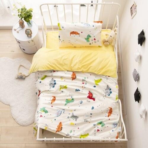 3Pcs/Set Baby Girl Boy Bedding Pure Cotton Set Newborns Infant Children Crib Bed Linen Include Quilt Cover Pillowcase Sheet