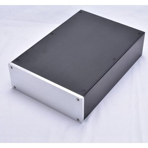 Shell 215*80*308MM JC2208 All Aluminum Power Amplifier Chassis Shell Enclosure DIY Box Amplifier Case Silver Preamp Decoding