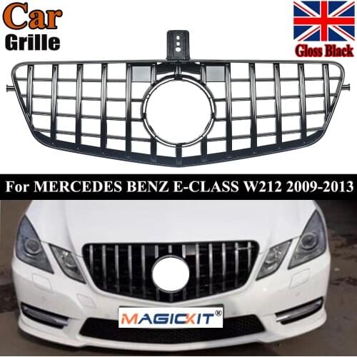 MagicKit Gloss Black 2010-2013 Fit Mercedes Benz E-Class W212 Front Grille GT Look 4-Door