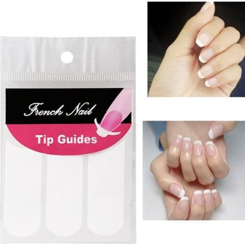 1 pack of white French nail stickers nail art nail art style fingertips guide stickers DIY line stickers reminder stickers
