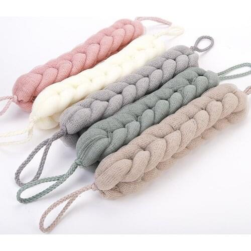 Flower net shoulder scrub head long sponge bath sponge shower gel exfoliating with shower head full body brush cleaning supplies
