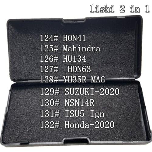 124-132# 2020 NEW Lishi 2 in1 tools for NSN14R HU134 HON63 HON41 YH35R-MAG ISU5 Ign Mahindra suzuki 2020 SUZUKI-2020 Honda-2020