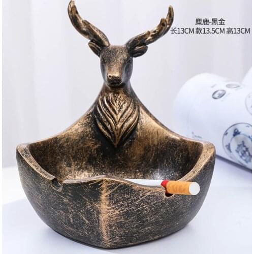 Cartoon Animal Elk Ashtray Resin Ashtray Creative Decoration Home Send Boyfriend Gift Ashtray Smoking Accessories