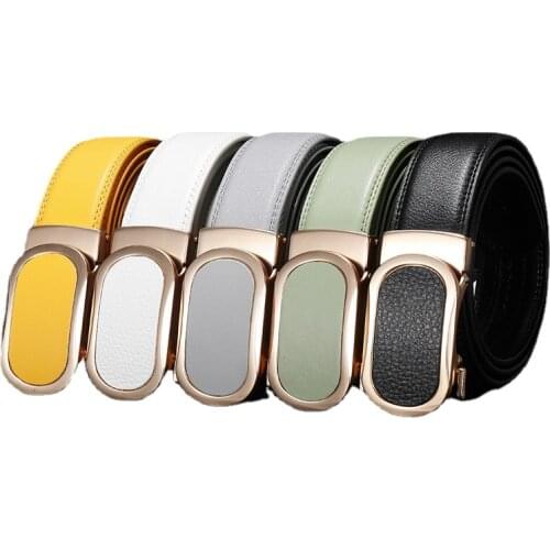 New Luxury Men Women Real Leather Belts Fashion Designer Ladies Waistband High Quality Metal Clasp mens Dress Jeans Strap Belt