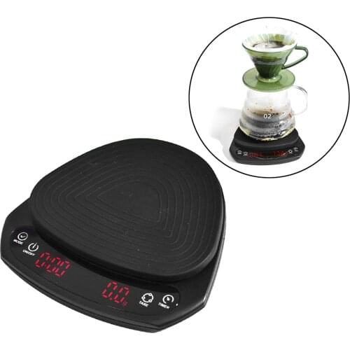 Smart Coffee Scale Electronic Digital Kitchen Scale Pour Over with Timer 2000g/0.1g Barista Tools LED Display Household Use