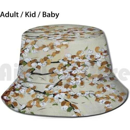 Crazy Tree Sun Hat 2450 Bucket Hat Spring Time Flowers Flower Art Jamiemorathart Jamie Morath Art Jamie