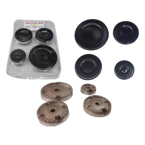Universal Long Internal Boss Type gas cooker Top Burner and Cover Kit 30 adet