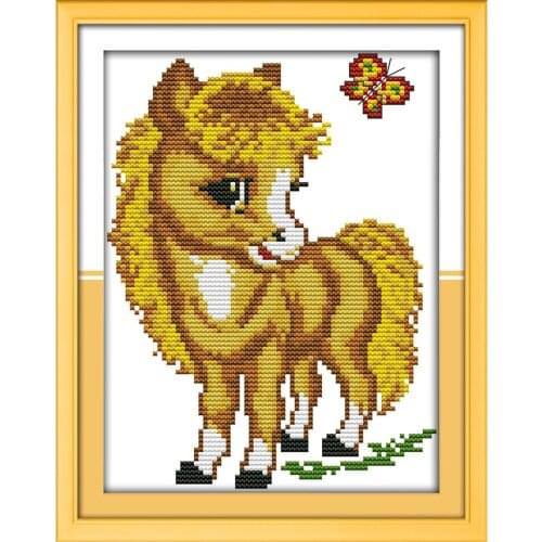 Everlasting Love Lovely Horse Chinese Cross Stitch Kits Ecological Cotton Stamped 14 11CT DIY Gift New Year Decorations For Hone