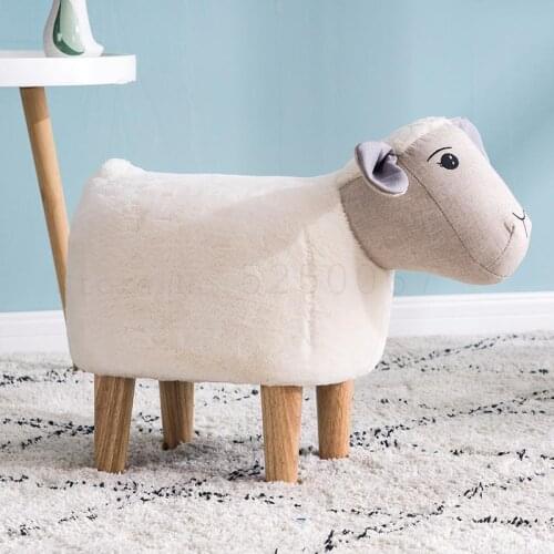 8000 Creative lamb solid wood footstool shoes stool modern minimalist household storage bench test shoes for shoes bench