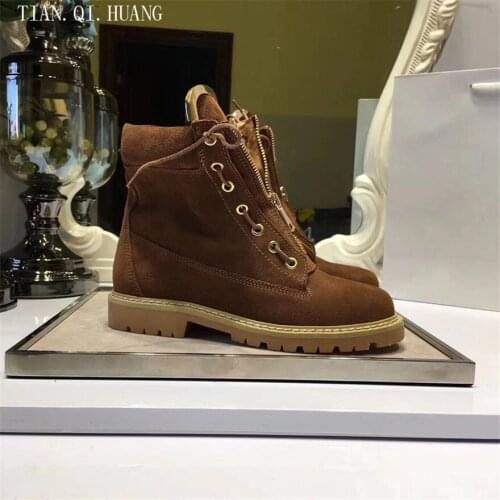 Winter New Style Classic Fashion Design Woman Ankle Boots Women Boots Shoes High Quality Motorcycle Genuine Leather boots