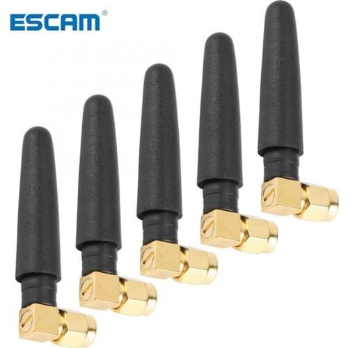 ESCAM 5pcs 900-1800MHz 2G 3G Antenna SMA Male Plug GSM Aerial with 5.0dBi Gain