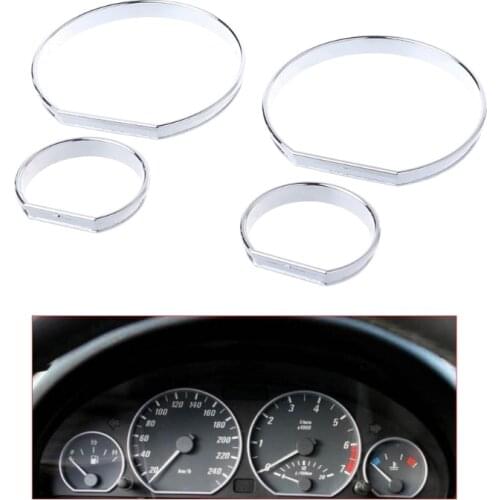 Chrome Gauge Dash Dial Rings Bezel Trim Speedometer AC M-Tech For BMW E46 M M3 qiang