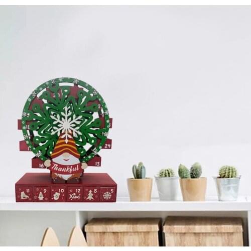 Christmas Advent Calendar for Kids Xmas Santa Claus Calendar for Christmas Decoration Ferris Wheels Calendar Ornaments