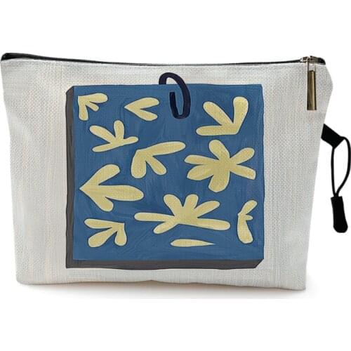 Colorful Floral Painting Print Makeup Storage Pouch Cute Cosmetic Bag Purse Travel Organizer Toiletry Case School Pencil Cases