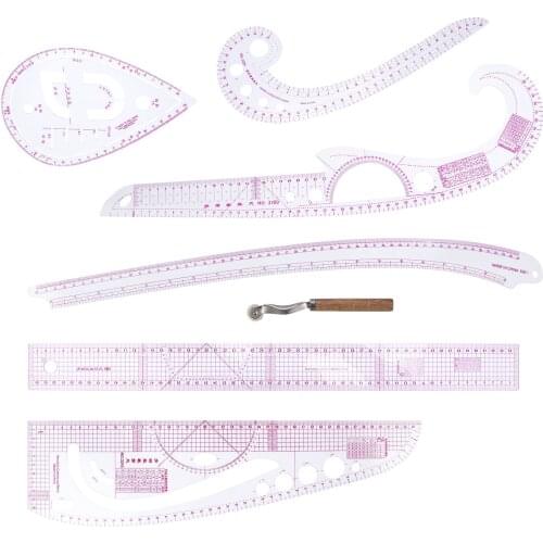 7pcs Curve Metric Ruler Multifunction Sewing Dress Making Tailor Tool Clothing Make DIY Projects Tools