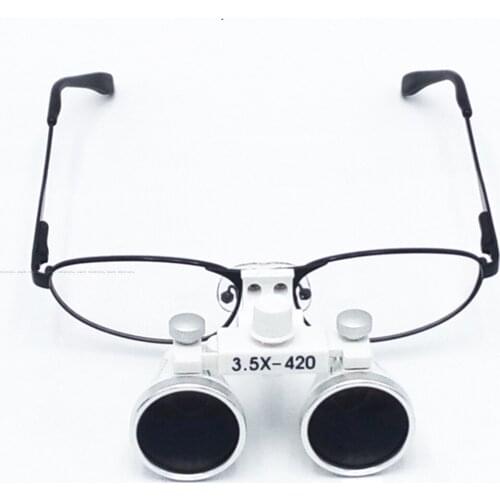 3.5X magnification 420mm working distance white loupes amplification dental cure loupe medical surgical therapy magnifier