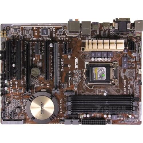 ASUS Z97-C motherboard DDR3 LGA 1150 USB2.0 USB3.0 for I3 I5 I7 CPU 32GB Z97 Desktop motherborad