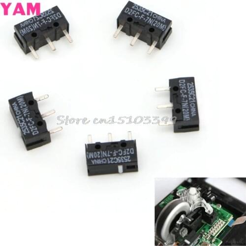 5Pcs D2FC-F-7N 20M Micro Switch For Mouse Replacement Substitute Tested G08 Whosale&DropShip