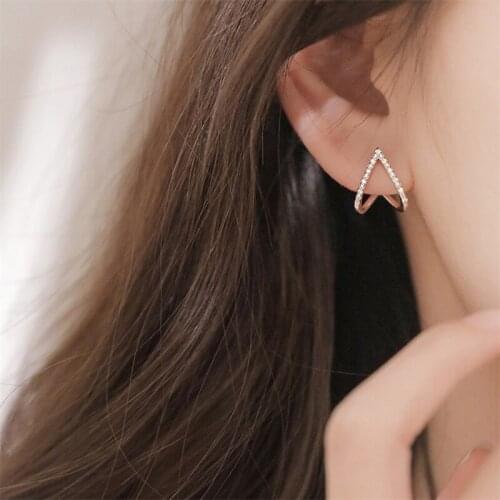 Fashion Geometric Piercing Stud Earring For Women Girls Party Jewelry Pendientes Accessories eh807