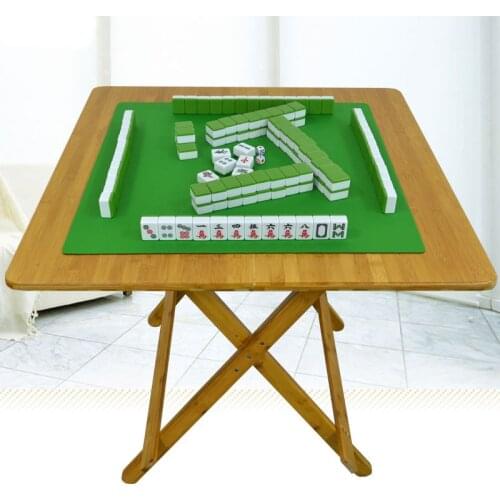 78.5cm Mahjong Table Chess Table Board Game Mahjong Games Bamboo Mini Foldable Poker Home Games Household Poker Bigger Size