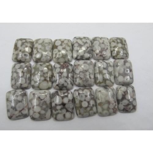Natural Maifanite Stone Bead Cabochon 15x20mm Rectangle Gem Stone Cabochon,Jewelry Ring Face Pendnat,10pcs/lot