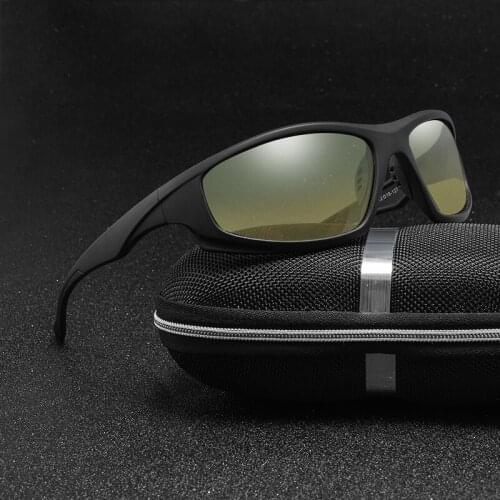Polarized Day NightTAC Sunglasses Men Women Goggles Square Sunglasses Polaroid Driver Night Driving SunGlasses UV400