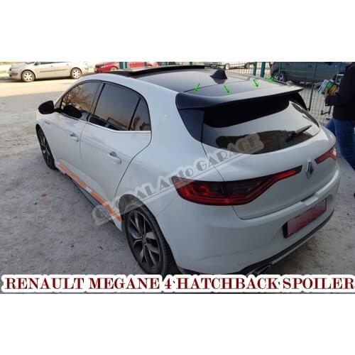 For Renault Megane 4 Hatchback Spoiler 2016-2020 Auto Accessory Universal Spoilers Car Antenna Car Styling Diffüser Flaps Black