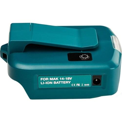 For Makita BL1830 BL1860 BL1430 BL1415 14.4V /18V Li-ion Battery LED Light converter With Dual USB port Battery Converter newest